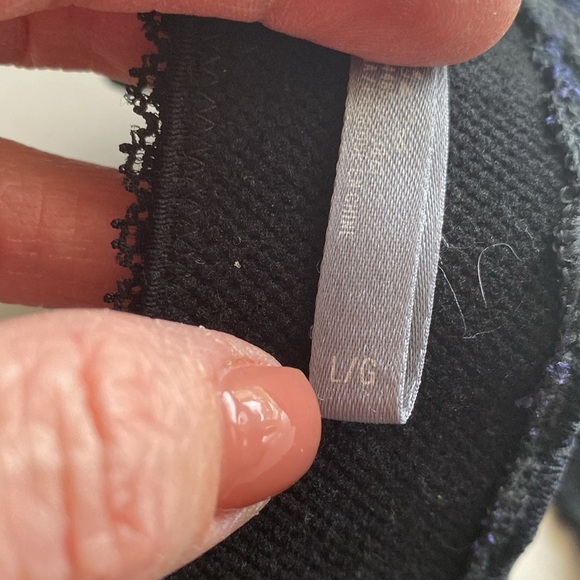 Aerie Lace Bralette Womens L Purple/Black unlined pull over Deep V Dark Romantic - Picture 6 of 8